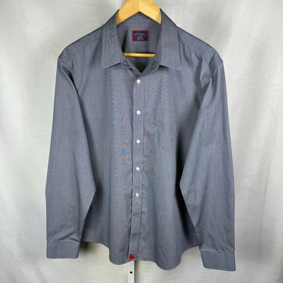 UNTUCKit Long Sleeve Button Up 100% Cotton Shirt Blue Men's Size Large - Picture 1 of 7